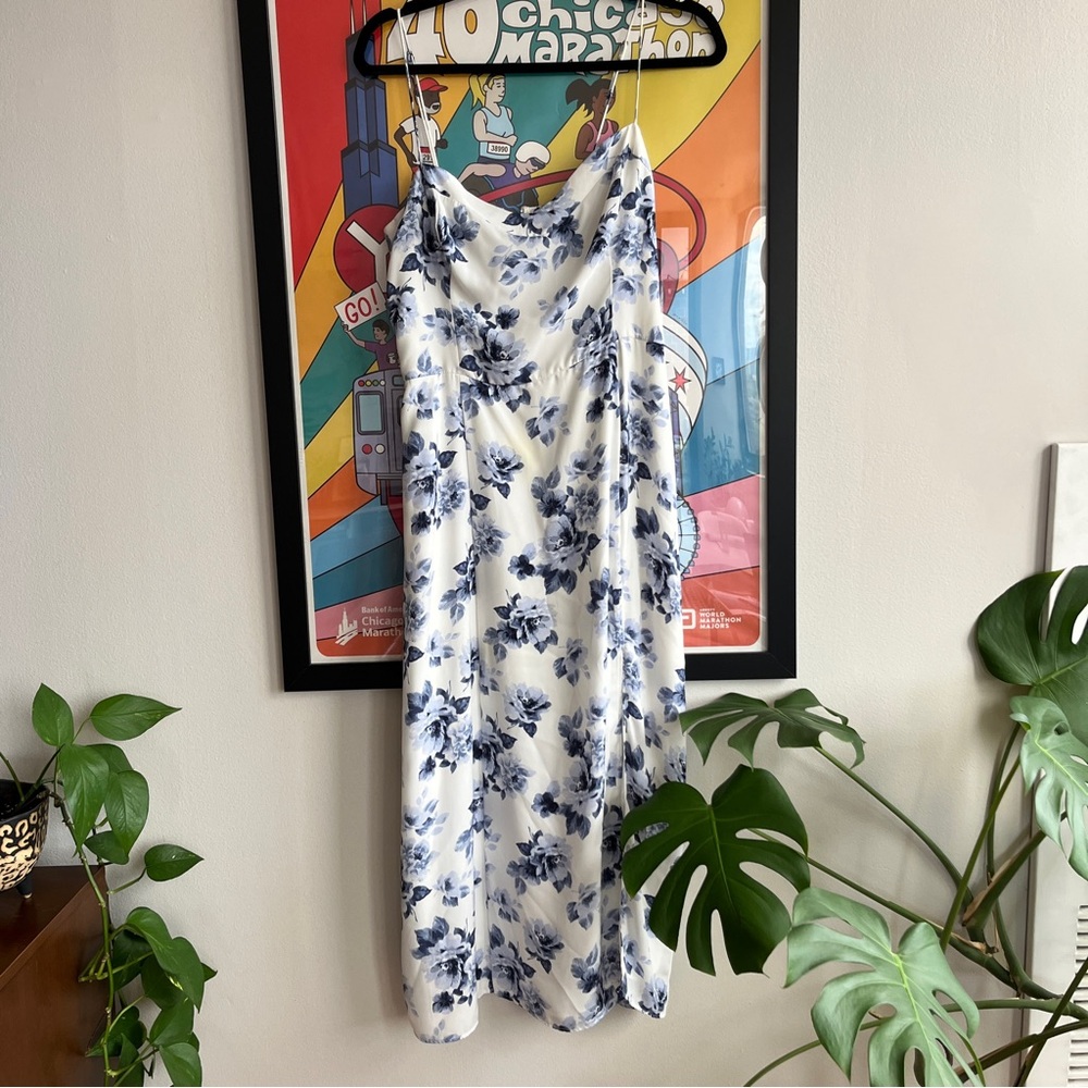Abercrombie & Fitch High-Slit Midaxi Dress (Floral) - Medium TALL